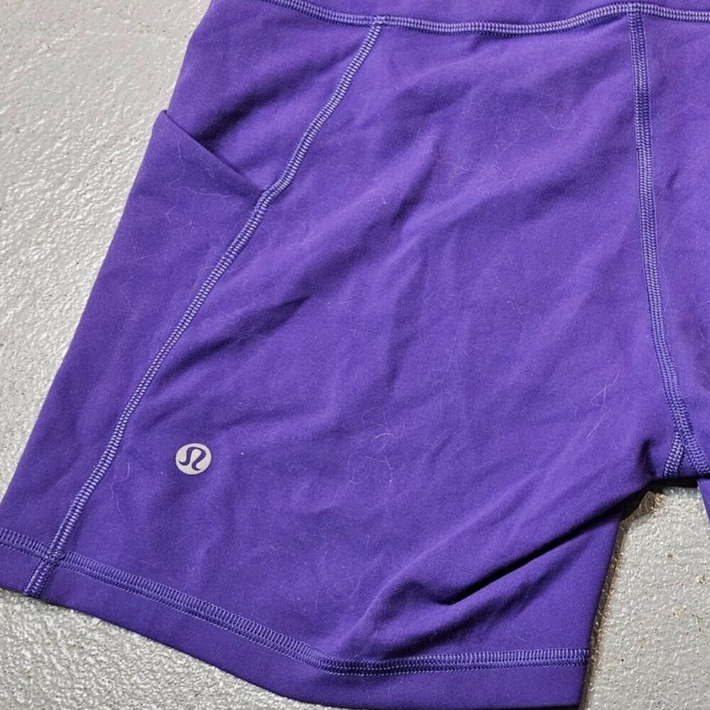 Lululemon Wunder Train High-Rise Short 6" Petrol Purple 12 - Picture 7 of 9